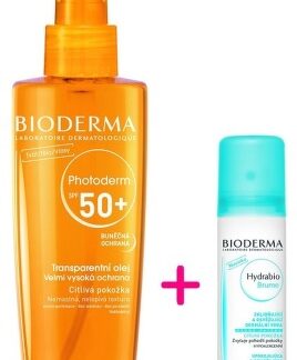 BIODERMA Photoderm Transparentní olej SPF50+ 200ml + Hydrabio Brume 50ml ZDARMA
