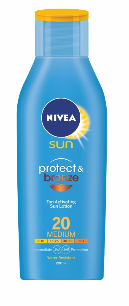 NIVEA SUN Mléko na opalování Protect&Bronz OF20 200ml