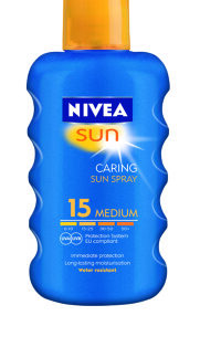 NIVEA SUN Sprej na opalování OF15 200 ml