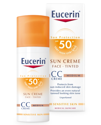 EUCERIN SUN CC krém opalov.SPF50+ stř.tmavý 50ml
