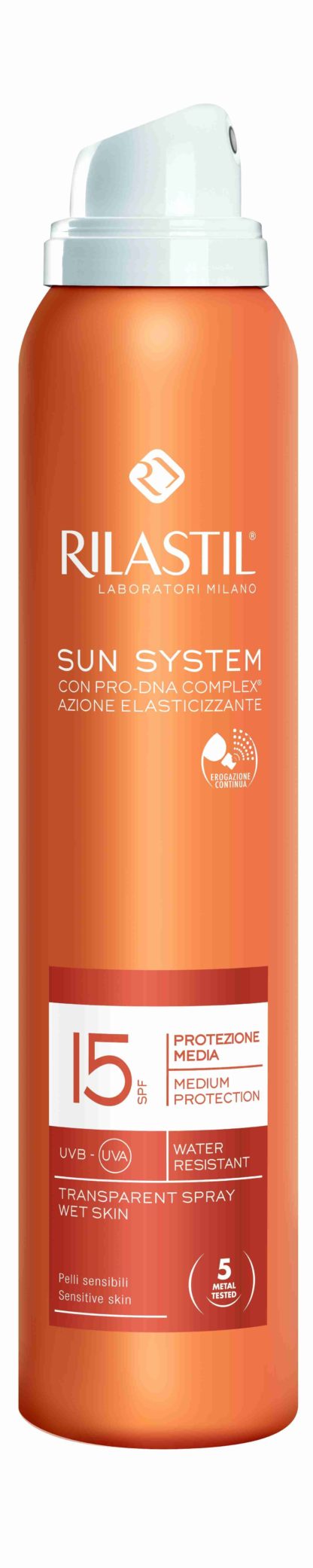 RILASTIL Sun System transparentní sprej SPF15 200ml