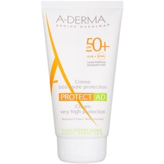 A-Derma Protect AD ochranný opalovací krém pro atopickou pokožku SPF 50+ Water Resistant (Fragrance Free) 150 ml