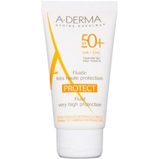 A-Derma Protect ochranný fluid pro normální až smíšenou pleť SPF 50+ Water Resistant (Non Sticky