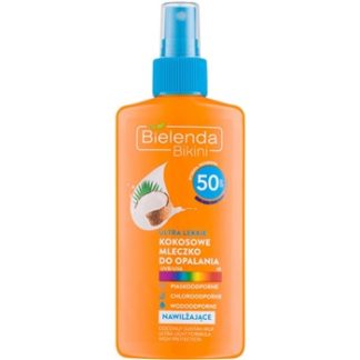 Bielenda Bikini Coconut ochranné opalovací mléko ve spreji SPF 50 Water Resistant (Ultra Light Formula) 150 ml