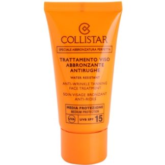 Collistar Sun Protection krém na opalování proti stárnutí pleti SPF 15 (Anti-wrinkle Tanning Face Treatment) 50 ml
