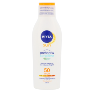 Nivea Sun Protect & Sensitive SPF50 200 ml opalovací přípravek na tělo pro ženy