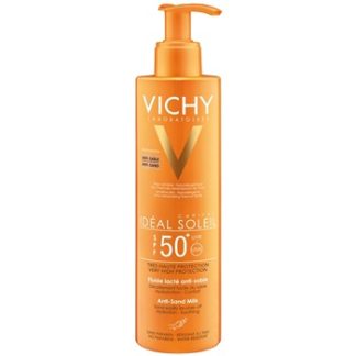 Vichy Idéal Soleil Capital opalovací mléko odpuzující písek SPF 50+ Water Resistant (No Parabens) 200 ml